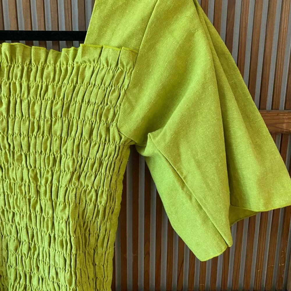 Lisa Says Gah Smocked Toni Top in Chartreuse M; limited edition! - Picture 10 of 12